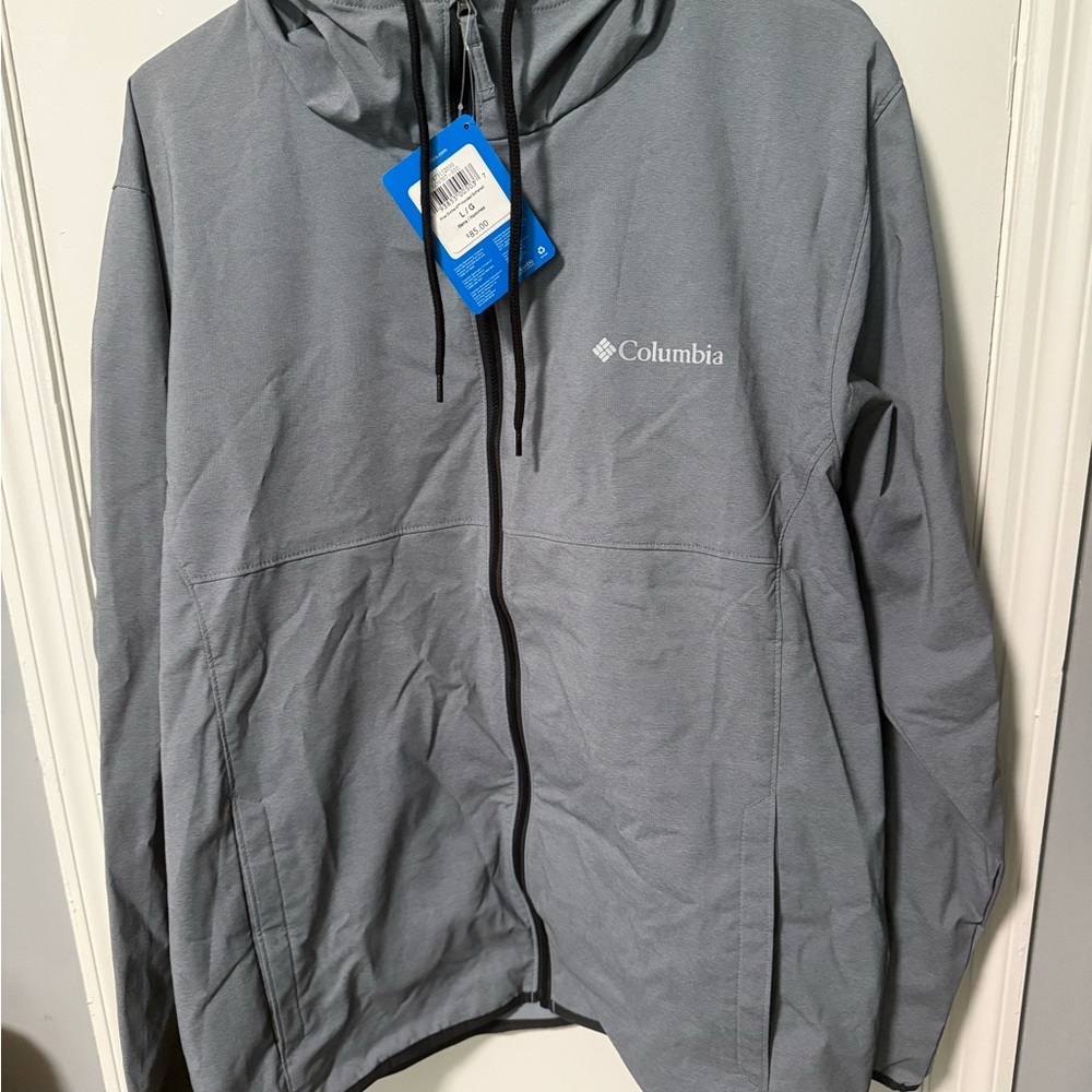 NWT Columbia Gray Hooded Outer-shell Jacket